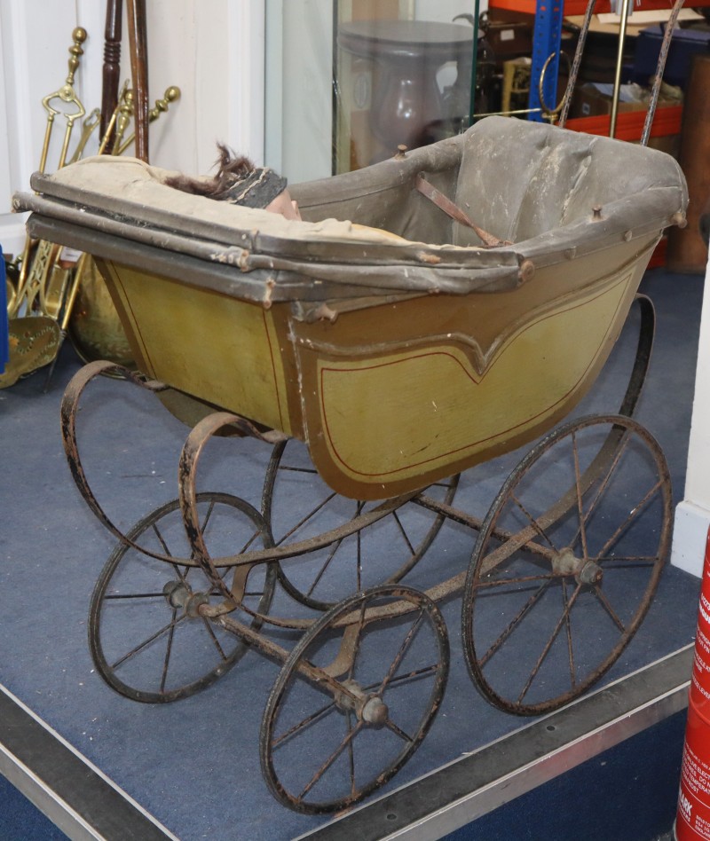 A Victorian dolls pram